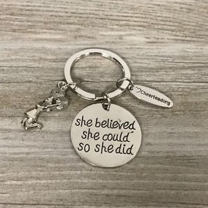 Cheer Keychain - She Believed She Could So She Did